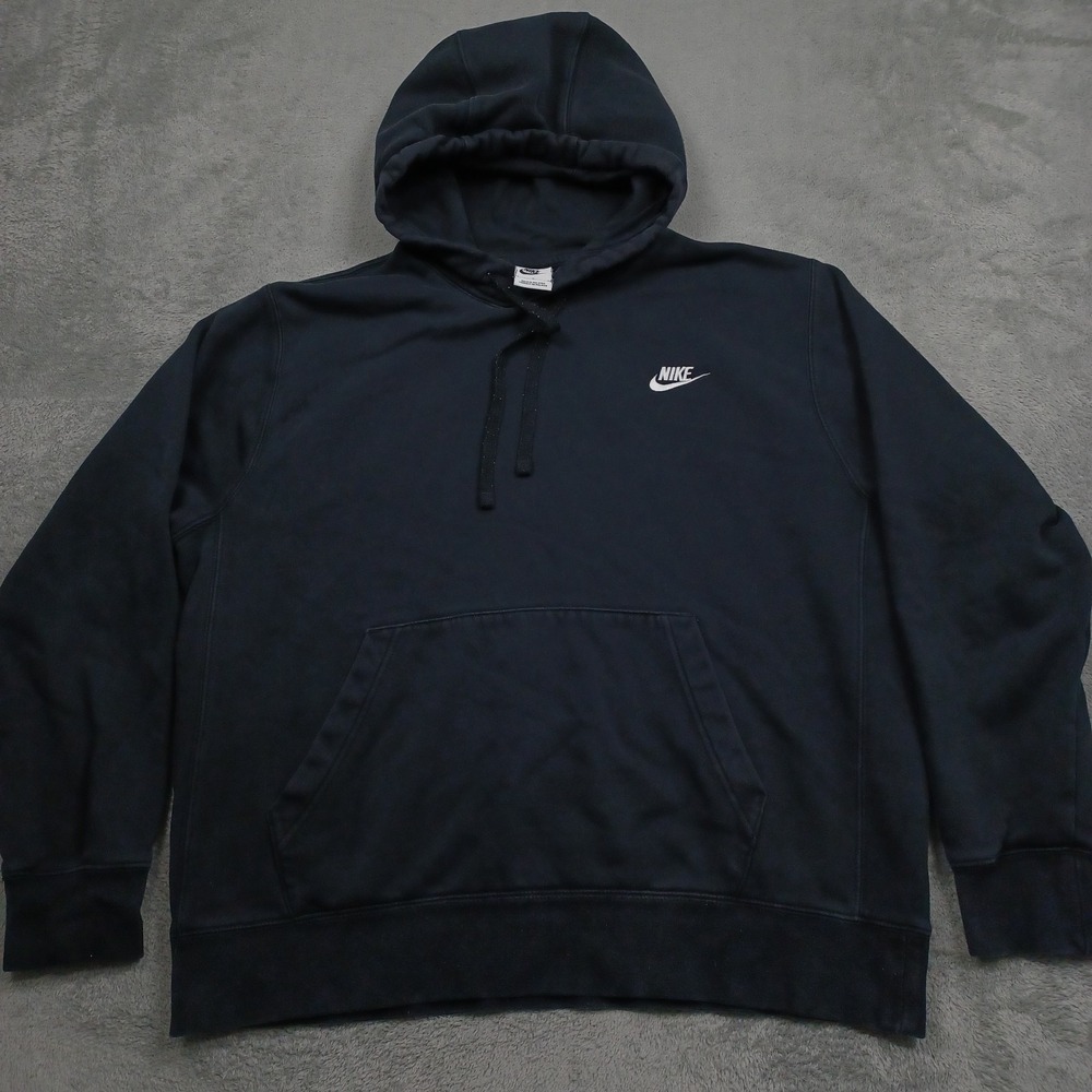 Nike Sweater Mens Large Black Pullover Activewear Hoodie Casual Modern